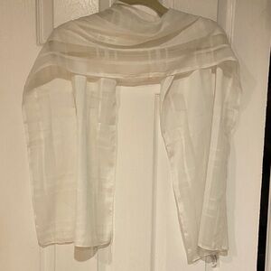 Elegant White Sheer Scarf
